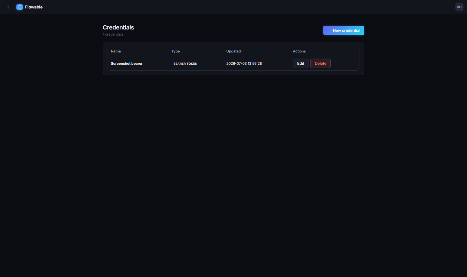 Encrypted credential management